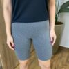 Bermuda Feminina Fitness em Cotton Ciclista Cinza - Fernanda Ramos Store