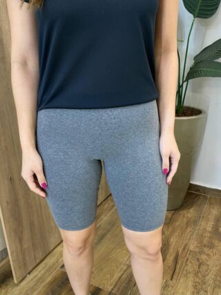 Bermuda Feminina Fitness em Cotton Ciclista Cinza - Fernanda Ramos Store