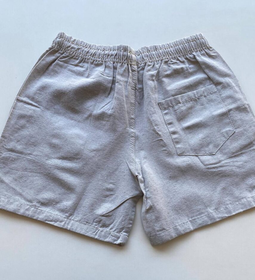 Bermuda Masculina Casual Curta com Cordão Cru - Fernanda Ramos Store
