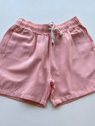 Bermuda Masculina Casual Curta Linho com Bolsos Rosa - Fernanda Ramos Store