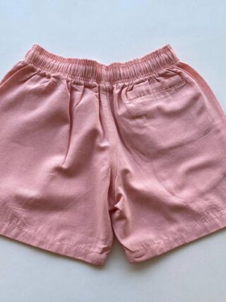 Bermuda Masculina Casual Curta Linho com Bolsos Rosa - Fernanda Ramos Store