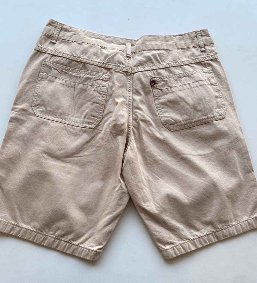 Bermuda Masculina Jeans Básica com Bolsos Bege - Fernanda Ramos Store