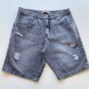 Bermuda Masculina Jeans Detalhe Destroyed Preto Estonado - Fernanda Ramos Store