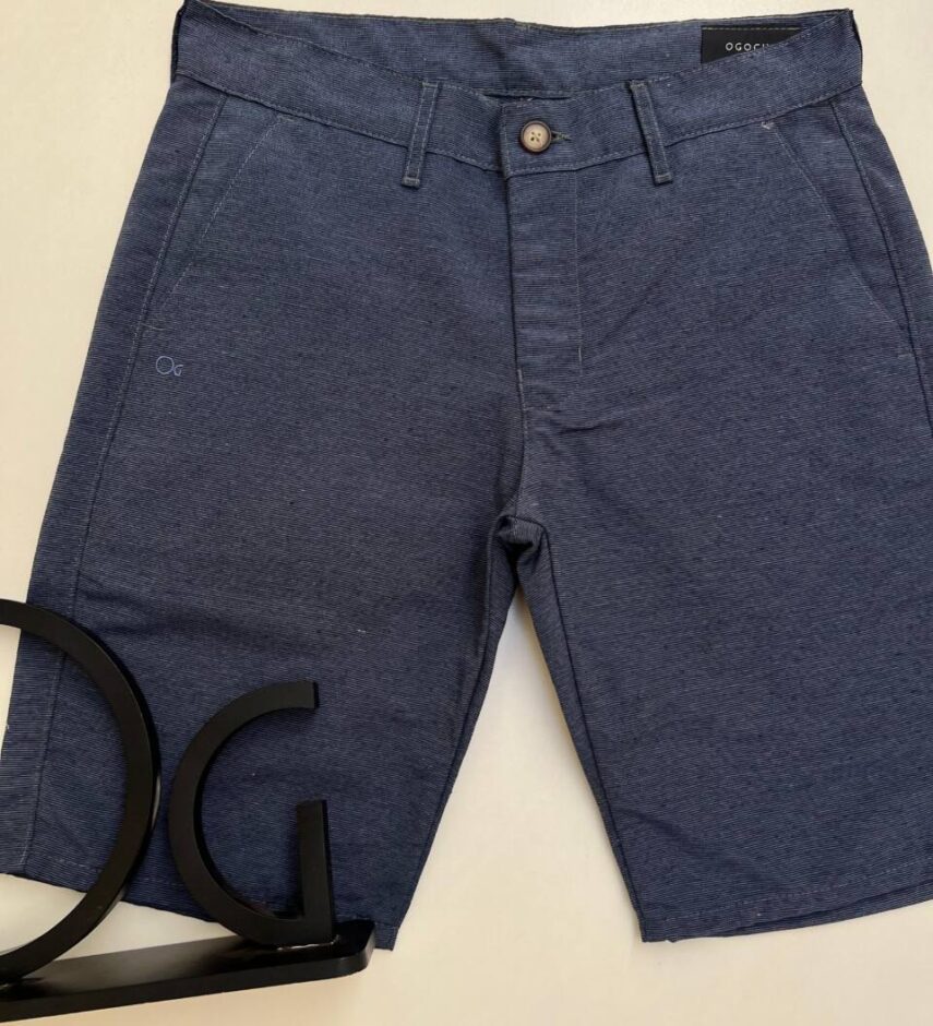 Bermuda Masculina Ogochi Casual Color Azul 0004 - Fernanda Ramos Store