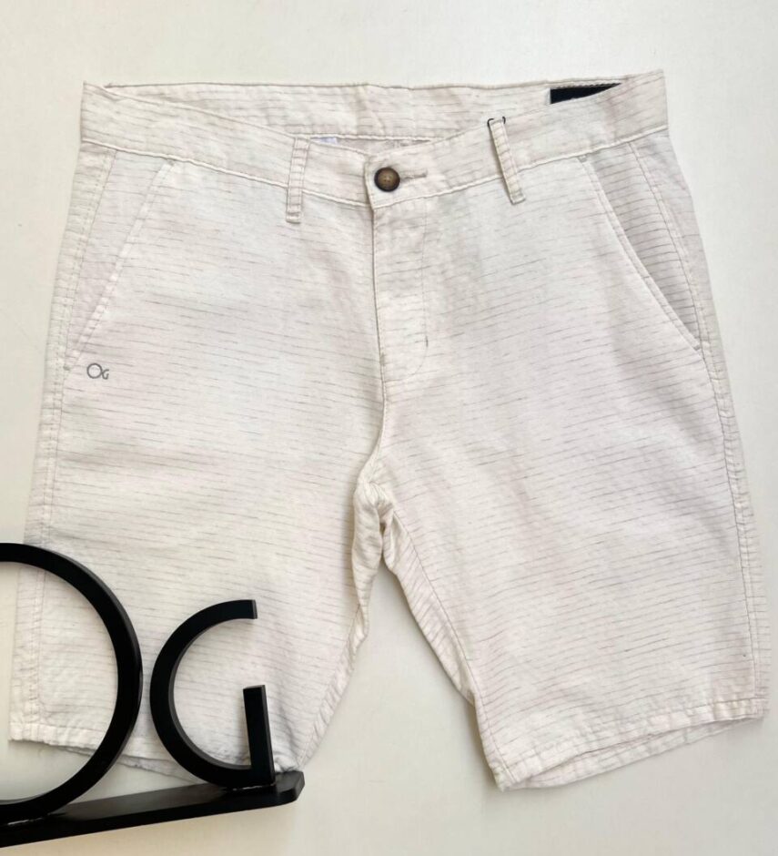 Bermuda Masculina Ogochi Casual Bolso Faca Off White 0003 - Fernanda Ramos Store