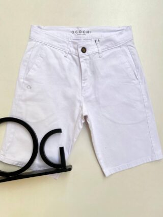 Bermuda Masculina Ogochi Essencial Color Branca 0001 - Fernanda Ramos Store