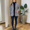 Blazer Manga Longa Feminino Plus com Detalhes Preto e Branco - Fernanda Ramos Store