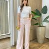 Blusa Feminina Annie Tricot Modal Tecido Trabalhado Branca - Fernanda Ramos Store