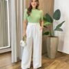 Blusa Feminina Annie Tricot Modal Tecido Trabalhado Verde - Fernanda Ramos Store