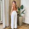 Blusa Feminina Fafá Manga Curta Gola Dobrável Caramelo - Fernanda Ramos Store