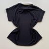 Blusa Feminina Fafá Manga Curta Gola Dobrável Preta - Fernanda Ramos Store