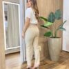 Blusa Feminina Floflo Manga Curta Bordado na Manga Off White - Fernanda Ramos Store