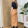 Blusa Feminina Manga Curta Detalhe em Pregas Preta - Fernanda Ramos Store