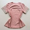 Blusa Feminina Manga Curta Hellen com Bordado Rosê - Fernanda Ramos Store