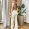 Blusa Regata Feminina Audrey Detalhe em Broche Dourado - Fernanda Ramos Store