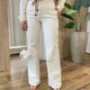 Calça Feminina Jeans Morgana Wide Leg com Amarração Cru 29501 - Fernanda Ramos Store