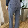 Calça Feminina Jeans Wide Leg Cargo Preto Estonado - Fernanda Ramos Store