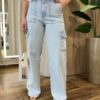Calça Feminina Lica Jeans Wide Leg Cargo 11277C - Fernanda Ramos Store