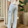 Calça Feminina Lica Jeans Wide Leg Cargo 11277C - Fernanda Ramos Store
