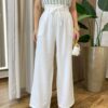 Calça Feminina Margareth Clochard Pantalona com Zíper e Amarração - Fernanda Ramos Store