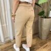 Calça Feminina Mom Sarja com Cinto Bege 016420 - Fernanda Ramos Store