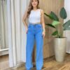 Calça Feminina Wide Leg Jeans Médio 927C - Fernanda Ramos Store