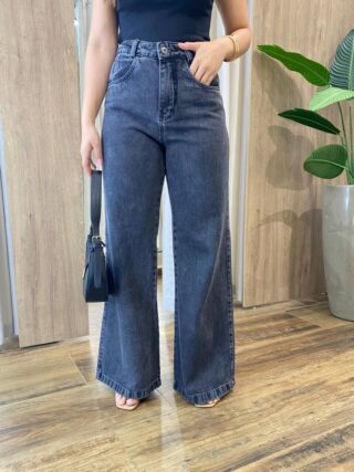 Calça Feminina Wide Leg Romana Preta 1190 - Fernanda Ramos Store