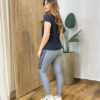 Calça Legging Feminina Fitness Detalhe Lateral Preto - Fernanda Ramos Store