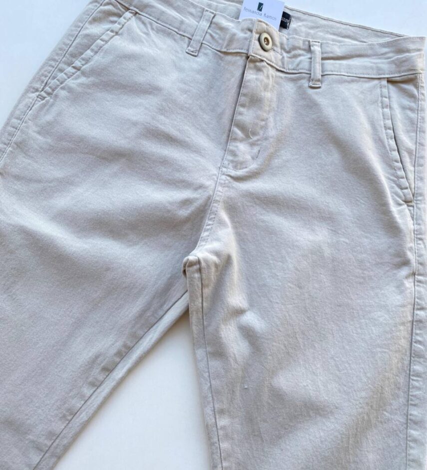 Calça Masculina Esporte Fino com Bolsos Nude - Fernanda Ramos Store