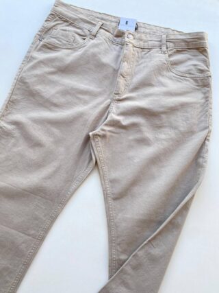 Calça Masculina Jeans com Detalhes Bege - Fernanda Ramos Store