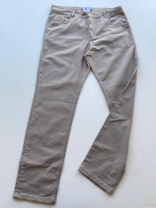Calça Masculina Jeans com Detalhes Bege - Fernanda Ramos Store