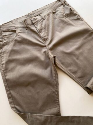 Calça Masculina Ogochi Plus Essencial Slim Color Bege Acinzentado - Fernanda Ramos Store