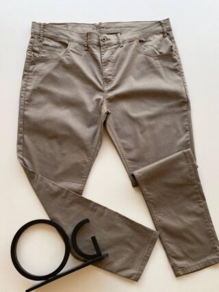 Calça Masculina Ogochi Plus Essencial Slim Color Bege Acinzentado - Fernanda Ramos Store