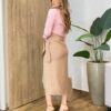 Camisa Feminina Social Viscose Maitê Manga Longa Rosê - Fernanda Ramos Store