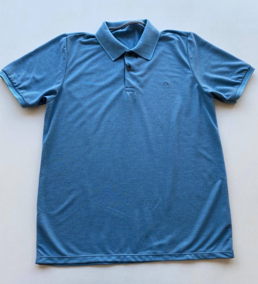 Camiseta Polo Ogochi Concept Slim Piquet Azul 4610 - Fernanda Ramos Store