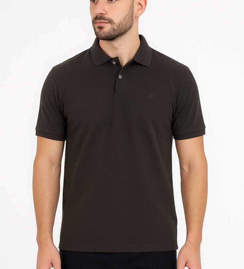 Camiseta Polo Ogochi Essencial Slim Cinza Escuro 3900 - Fernanda Ramos Store