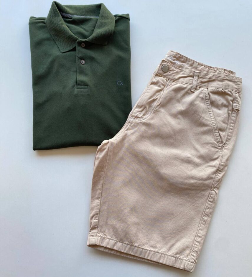 Camiseta Polo Ogochi Essencial Slim Pl 0417 Verde Escuro - Fernanda Ramos Store