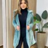Casaco Feminino Manga Longa Peluciado com Bolso Verde - Fernanda Ramos Store