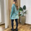 Casaco Feminino Manga Longa Peluciado com Bolso Verde - Fernanda Ramos Store