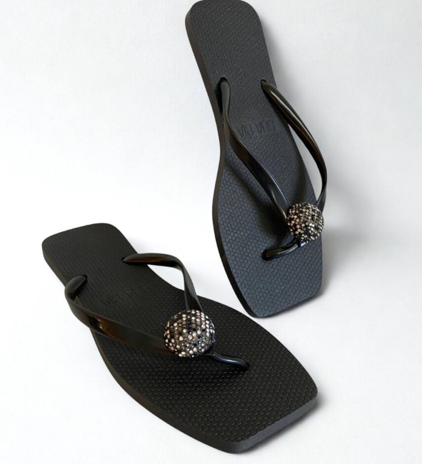 Chinelo Feminino Baal Strass Preto - Fernanda Ramos Store