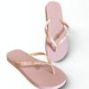 Chinelo Feminino Canelado Santa Lolla Rosê - Fernanda Ramos Store