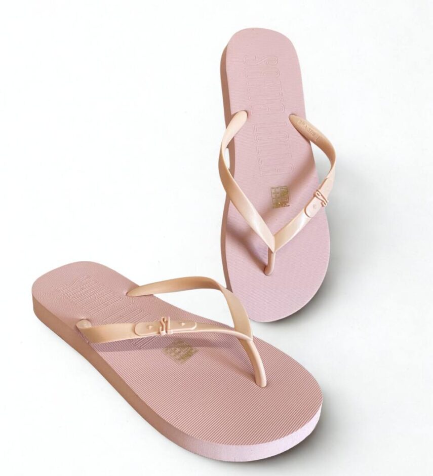 Chinelo Feminino Canelado Santa Lolla Rosê - Fernanda Ramos Store