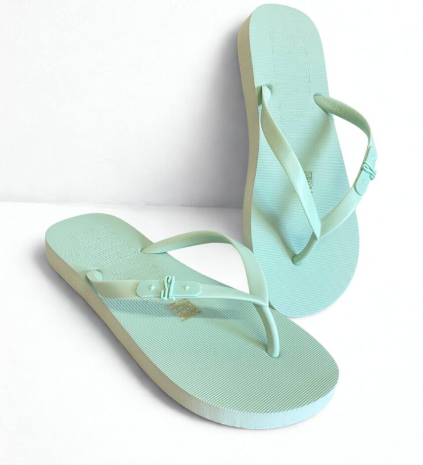 Chinelo Feminino Canelado Santa Lolla Verde Menta - Fernanda Ramos Store