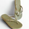 Chinelo Feminino Canelado Santa Lolla Verde Oliva - Fernanda Ramos Store