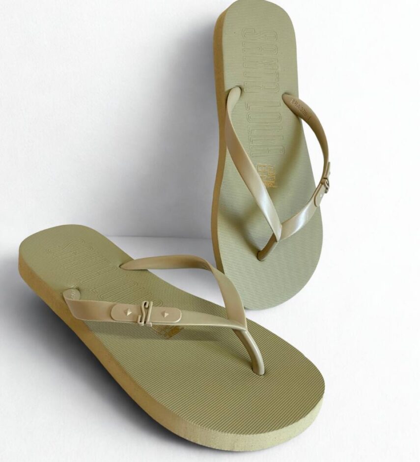 Chinelo Feminino Canelado Santa Lolla Verde Oliva - Fernanda Ramos Store