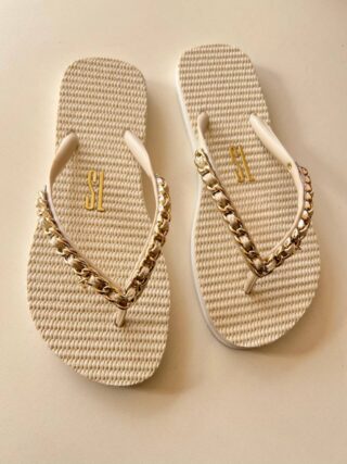 Chinelo Feminino Canoa Quebrada Santa Lolla Off White - Fernanda Ramos Store