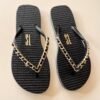 Chinelo Feminino Canoa Quebrada Santa Lolla Preto - Fernanda Ramos Store