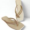 Chinelo Feminino Lace Strass Nude - Fernanda Ramos Store