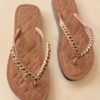 Chinelo Feminino Verniz Baked Santa Lolla Bege - Fernanda Ramos Store