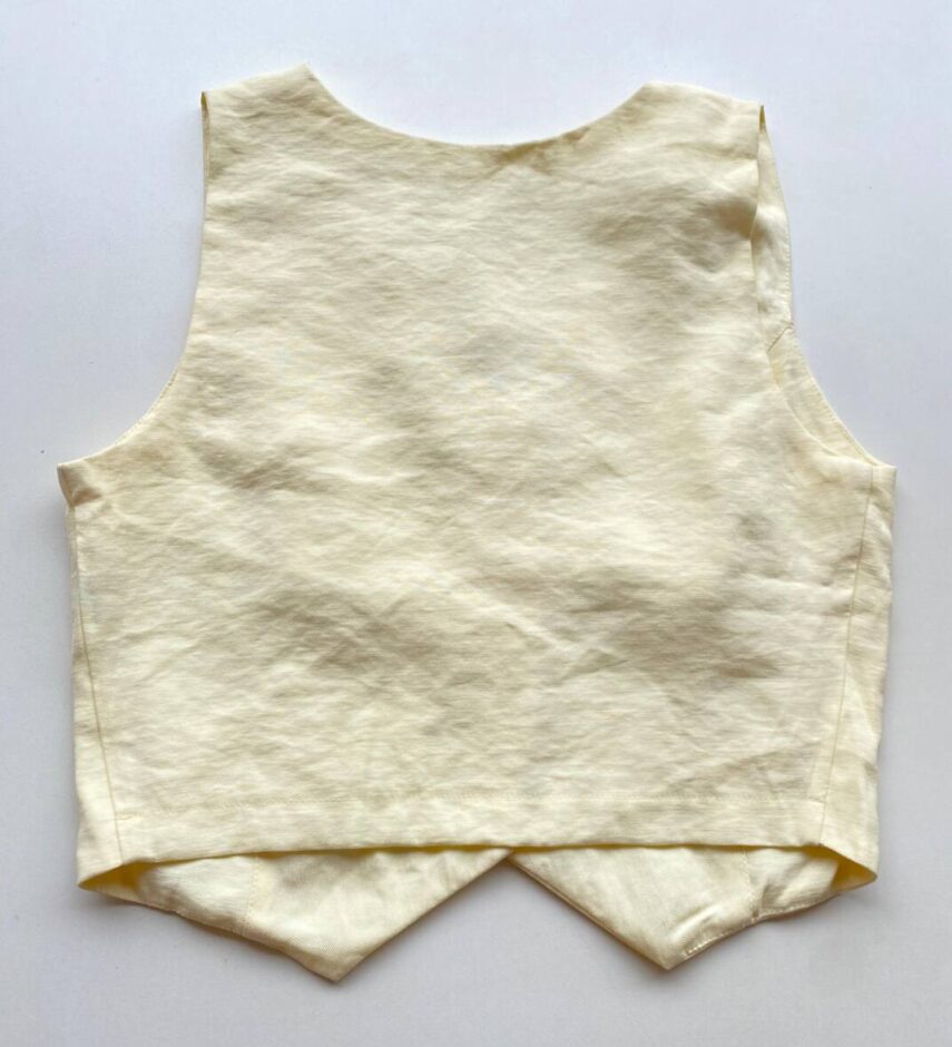 Colete Feminino Cassia sem Bojo Alfaiataria Amarelo - Fernanda Ramos Store